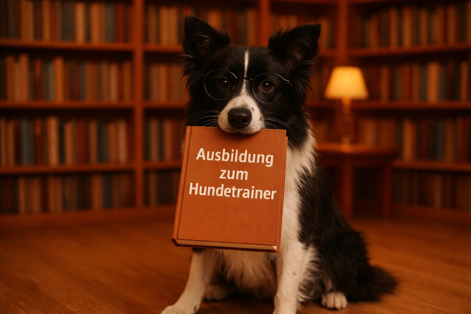 Hund liest Buch